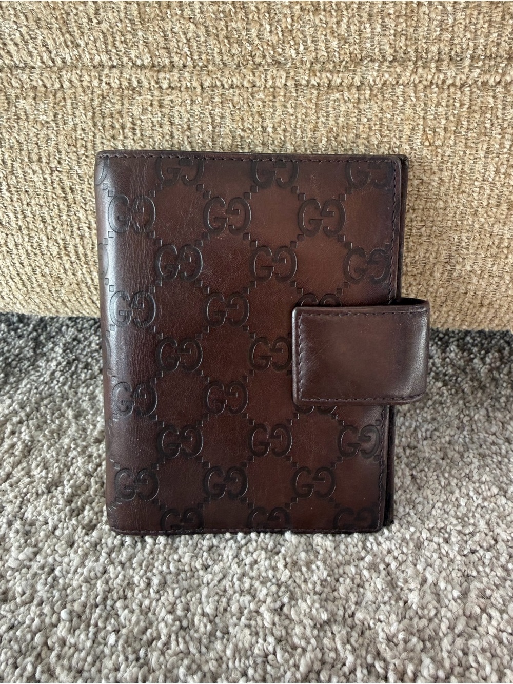 Gucci Guccissima Leather Personal Organizer / Agenda Cover – Brown
